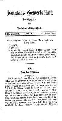 Nürnberger Sonntags-Gewerbeblatt Samstag 24. August 1861