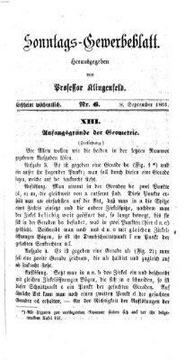 Nürnberger Sonntags-Gewerbeblatt Sonntag 8. September 1861