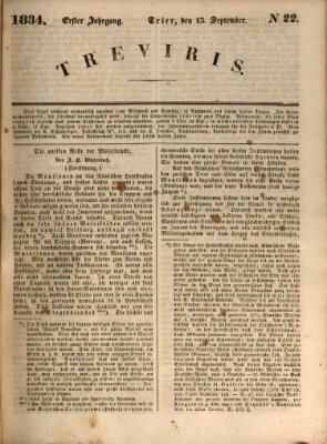 Treviris Samstag 13. September 1834