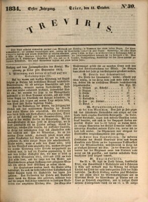 Treviris Samstag 11. Oktober 1834