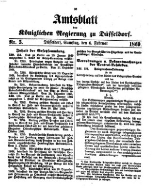 Amtsblatt für den Regierungsbezirk Düsseldorf Samstag 6. Februar 1869