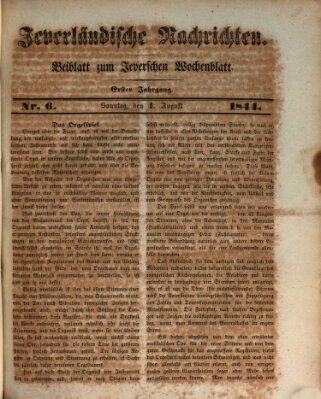 Jeverländische Nachrichten Sonntag 4. August 1844