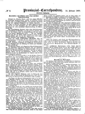 Provinzial-Correspondenz Mittwoch 24. Februar 1869