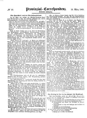 Provinzial-Correspondenz Mittwoch 10. März 1869