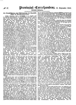 Provinzial-Correspondenz Mittwoch 15. September 1869