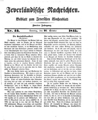 Jeverländische Nachrichten Sonntag 26. Oktober 1845