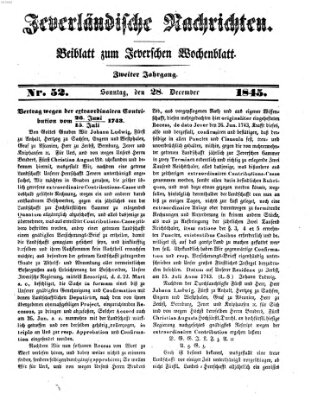 Jeverländische Nachrichten Sonntag 28. Dezember 1845