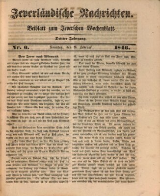 Jeverländische Nachrichten Sonntag 8. Februar 1846