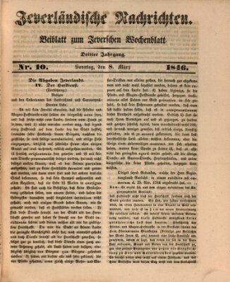 Jeverländische Nachrichten Sonntag 8. März 1846