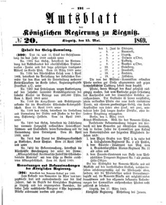 Amts-Blatt der Preußischen Regierung zu Liegnitz Samstag 15. Mai 1869