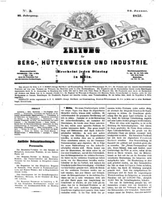 Der Berggeist Dienstag 20. Januar 1857