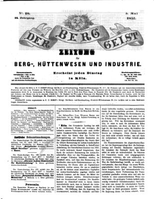 Der Berggeist Dienstag 5. Mai 1857