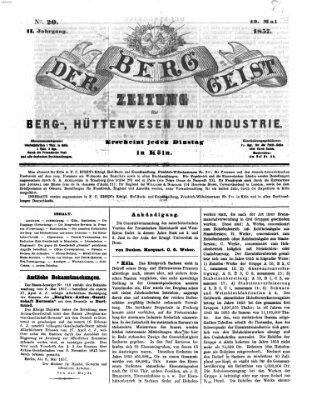 Der Berggeist Dienstag 19. Mai 1857