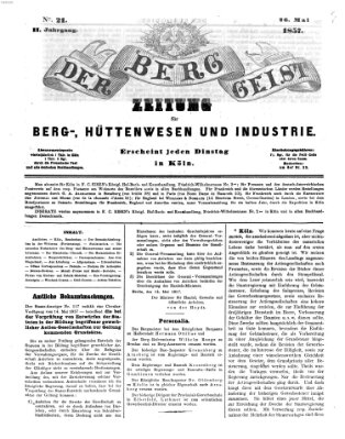 Der Berggeist Dienstag 26. Mai 1857