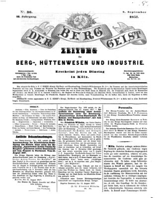 Der Berggeist Dienstag 8. September 1857