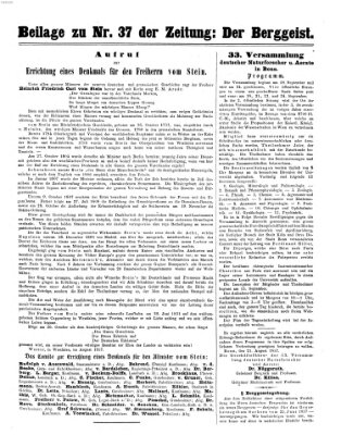 Der Berggeist Dienstag 15. September 1857