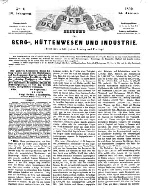 Der Berggeist Freitag 14. Januar 1859