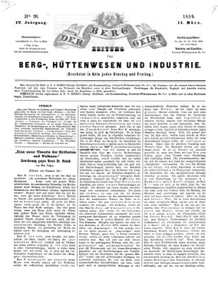 Der Berggeist Freitag 11. März 1859