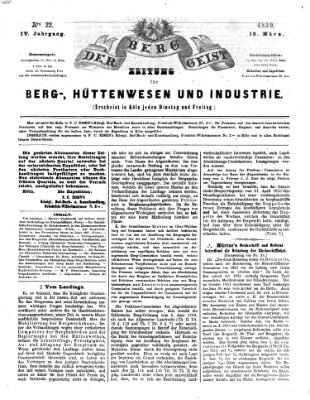 Der Berggeist Freitag 18. März 1859