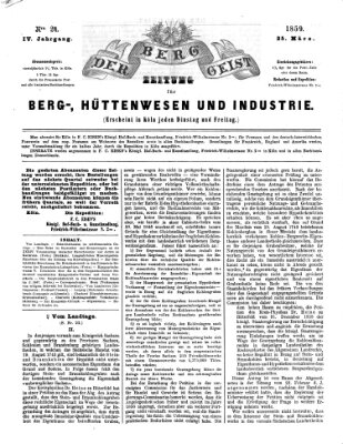 Der Berggeist Freitag 25. März 1859