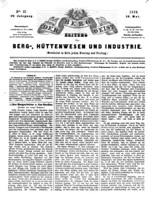 Der Berggeist Dienstag 10. Mai 1859