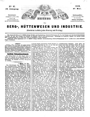 Der Berggeist Freitag 27. Mai 1859