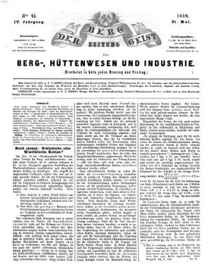 Der Berggeist Dienstag 31. Mai 1859