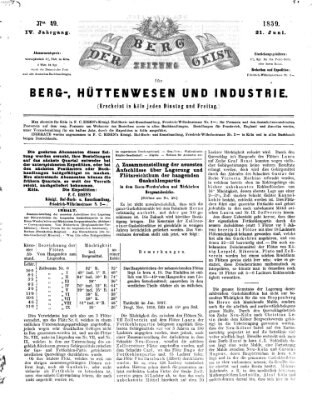 Der Berggeist Dienstag 21. Juni 1859