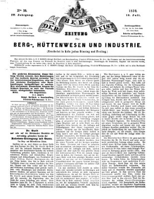 Der Berggeist Freitag 15. Juli 1859