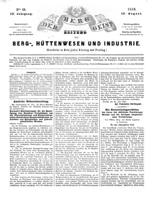 Der Berggeist Freitag 12. August 1859