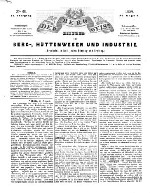 Der Berggeist Freitag 26. August 1859