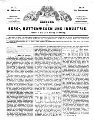 Der Berggeist Dienstag 13. September 1859