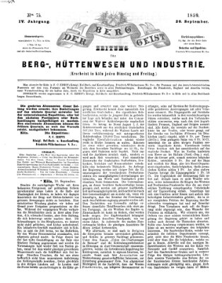 Der Berggeist Dienstag 20. September 1859