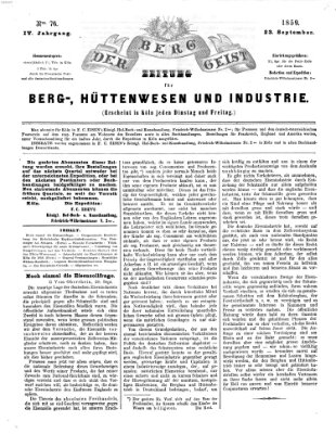 Der Berggeist Freitag 23. September 1859