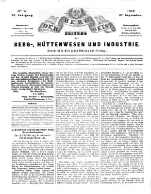 Der Berggeist Dienstag 27. September 1859