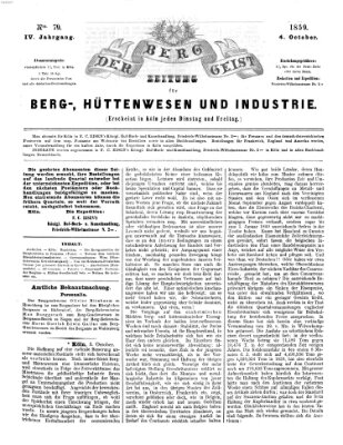 Der Berggeist Dienstag 4. Oktober 1859