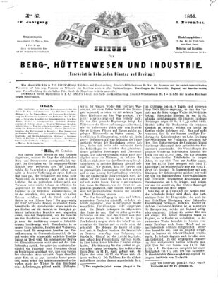 Der Berggeist Dienstag 1. November 1859