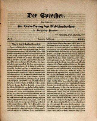 Sprecher Freitag 6. Oktober 1848