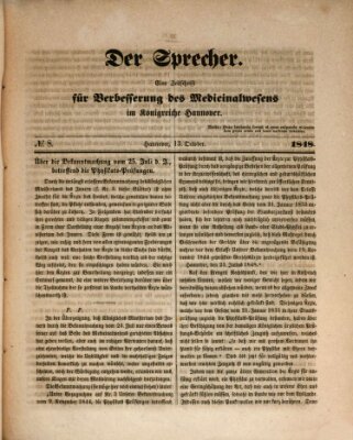 Sprecher Freitag 13. Oktober 1848