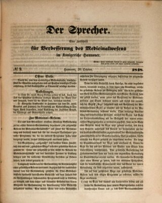 Sprecher Freitag 20. Oktober 1848