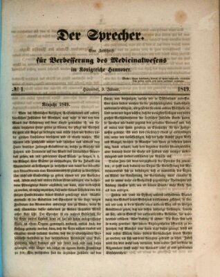 Sprecher Freitag 5. Januar 1849