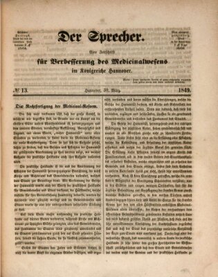 Sprecher Freitag 30. März 1849