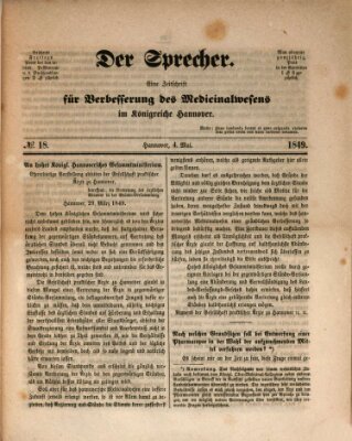 Sprecher Freitag 4. Mai 1849