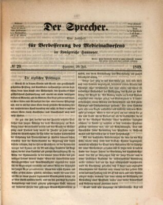 Sprecher Freitag 20. Juli 1849