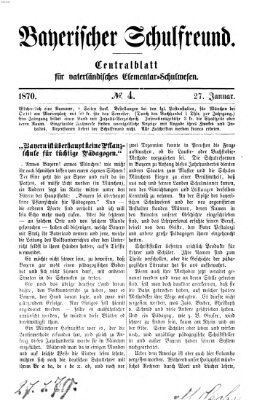 Bayerischer Schulfreund Donnerstag 27. Januar 1870