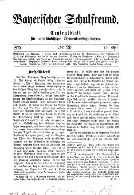 Bayerischer Schulfreund Donnerstag 19. Mai 1870