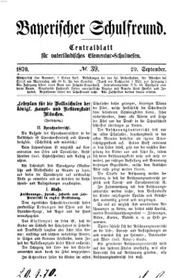 Bayerischer Schulfreund Donnerstag 29. September 1870