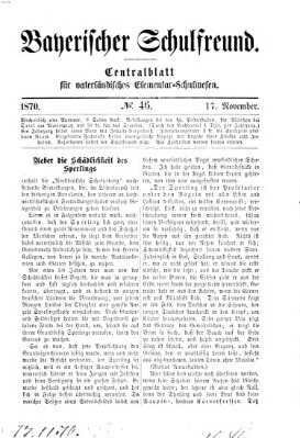 Bayerischer Schulfreund Donnerstag 17. November 1870