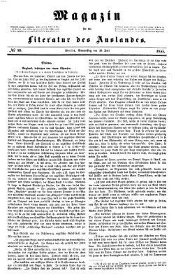 Magazin für die Literatur des Auslandes Thursday 26. July 1855