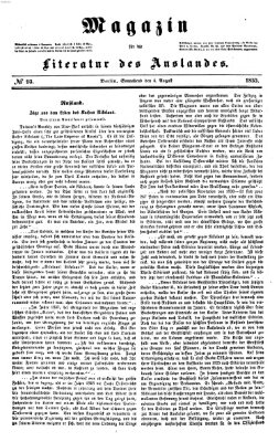 Magazin für die Literatur des Auslandes Samstag 4. August 1855